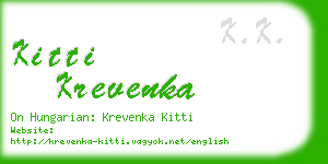 kitti krevenka business card